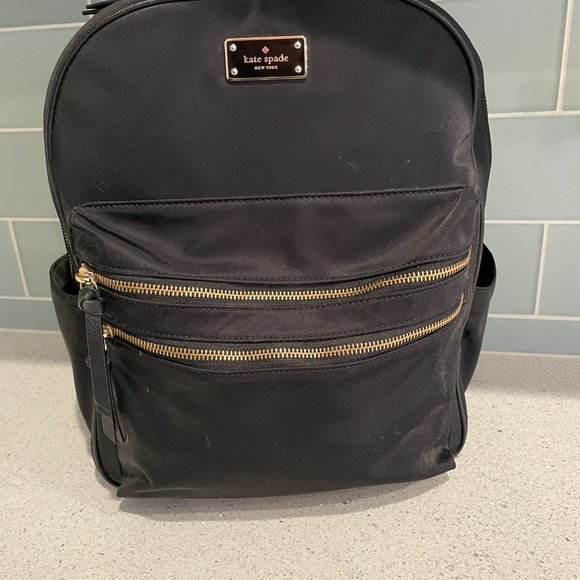 Kate Spade Bradley Wilson Road Laptop Black Nylon Backpack